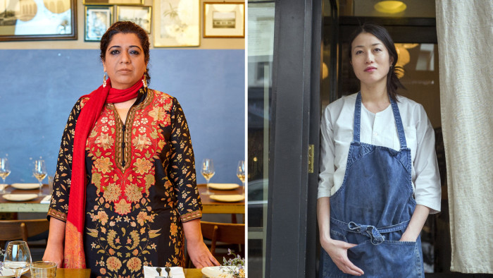 (R) Asma Khan, head chef of Darjeeling Express in London and Shuko Oda (L), head chef of Koya noodle bars in London.