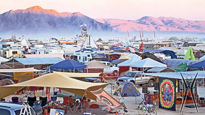 Camping on ‘Extraterrestrial’, one of the ‘streets’ at Burning Man 2013