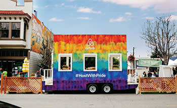 Airbnb’s mobile pop-up at Pride in San Francisco in June 2015