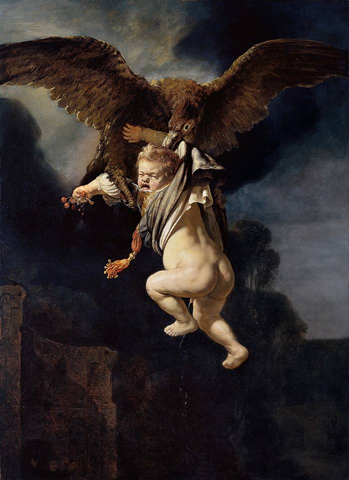 ‘The Abduction of Ganymede’, 1635, by Rembrandt van Rijn (1606 – 1669). Image courtesy of the Dresden State Art Collections