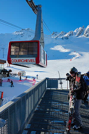 The resort’s Saulire cable car