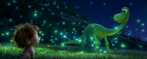 An Apatosaurus named Arlo makes an unlikely human friend in Disney•Pixar’s “The Good Dinosaur.”
