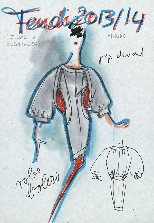Karl Lagerfeld sketches - Fall/Winter 2013