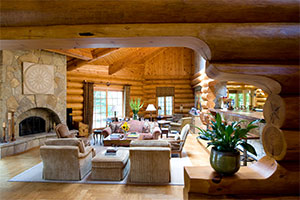 Five-bedroom log cabin