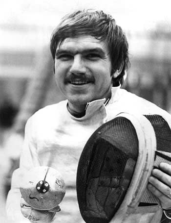 IOC chief Thomas Bach in his days as a fencer for West Germany