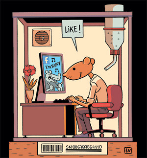 Illustration of a lab rat