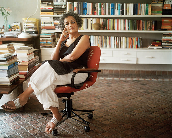 Arundhati Roy at her New Delhi home. FT Weekend Magazine New Delhi. October'2017