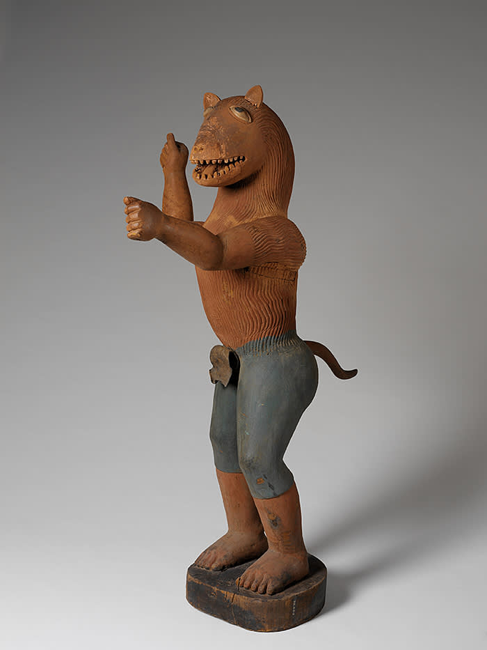 Statue of Glélé, King of Dahomey, as half-man, half-lion, from Musée du quai Branly — Jacques Chirac