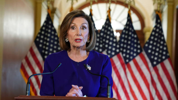 WASHINGTON, DC - SEPTEMBER 24: U.S. House Speaker Nancy Pelosi (D-CA) speaks to the media at the Capitol Building September 24, 2019 in Washington, DC. Pelosi announced a formal impeachment inquiry today after allegations that President Donald Trump sought to pressure the president of Ukraine to investigate leading Democratic presidential contender, former Vice President Joe Biden and his son, which was the subject of a reported whistle-blower complaint that the Trump administration has withheld from Congress. (Photo by Alex Wong/Getty Images)