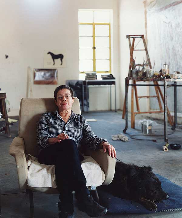 Susan Rothenberg in her studio