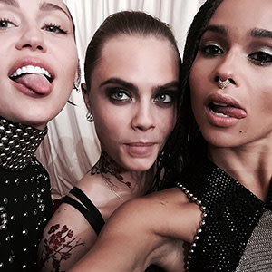 Cara Delevingne with friends