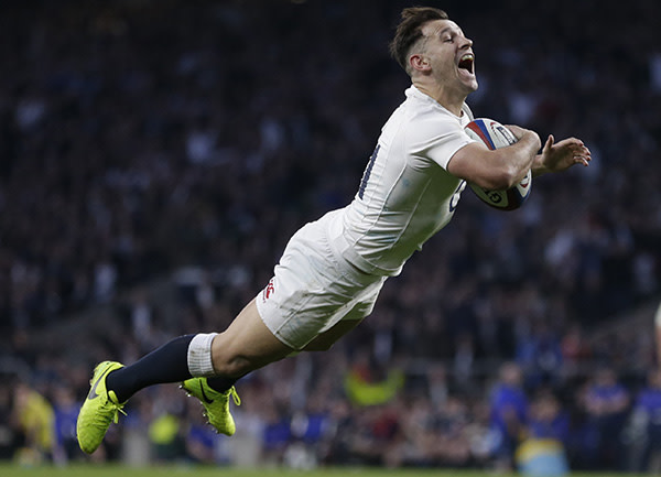 Britain Rugby Union - England v Scotland - Six Nations Championship - Twickenham Stadium, London - 11/3/17 England's Danny Care scores a try Action Images via Reuters / Henry Browne Livepic EDITORIAL USE ONLY.