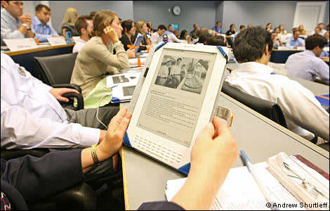Students at Darden business school using Kindle