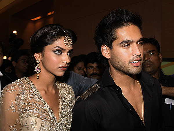 Mallya's son Siddharth, an actor, with Bollywood star Deepika Padukone, Mumbai, August 2010