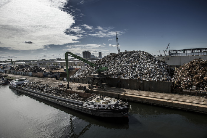 Waste being processed at HKS, Amsterdam