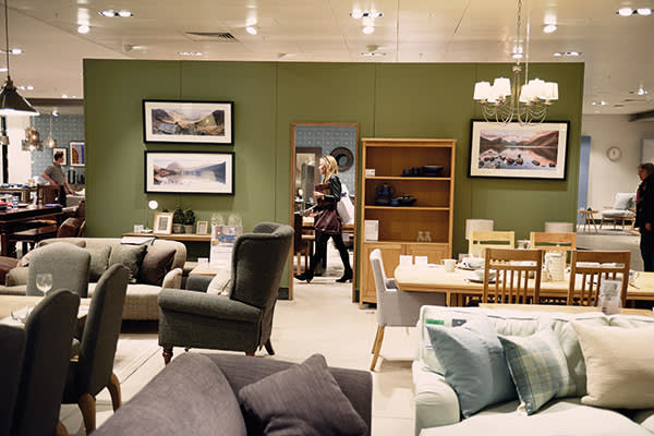 The furniture department at the Oxford Street store of John Lewis