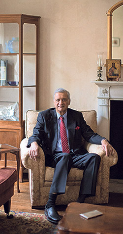 Kamalesh Sharma at his official residence in London 