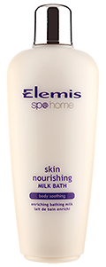 A bottle of Elemis skin nourishing milk bath