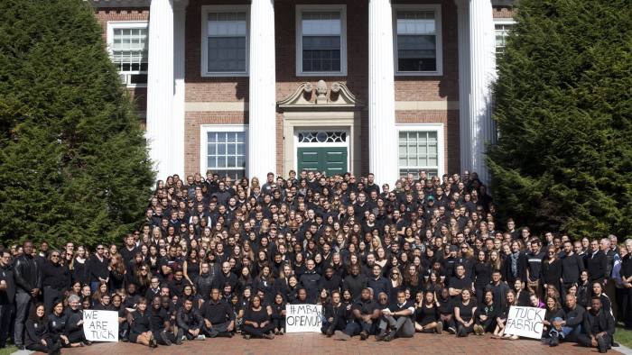 Tuck School of Business student protest over police killing of Keith Scott