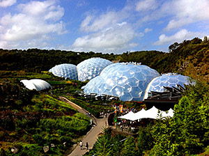 The eco-domes of the Eden Project in Cornwall, UK