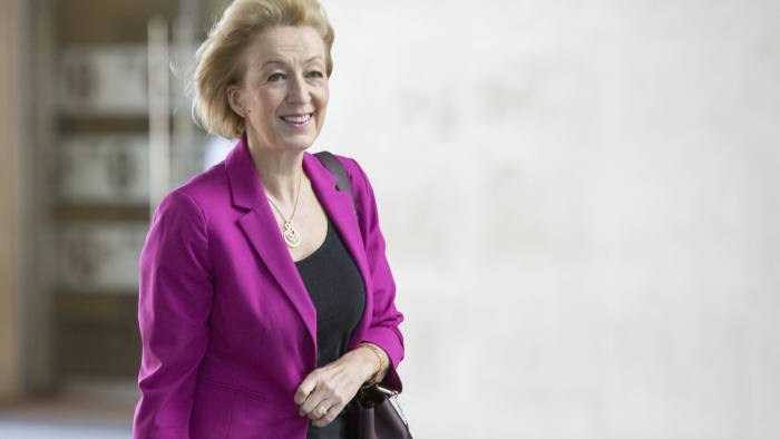 Andrea Leadsom arrives at BBC Broadcasting House in London to appear on the BBC One current affairs programme, The Andrew Marr Show. PRESS ASSOCIATION Photo. Picture date: Sunday July 3, 2016. See PA story POLITICS Conservatives. Photo credit should read: Rick Findler/PA Wire