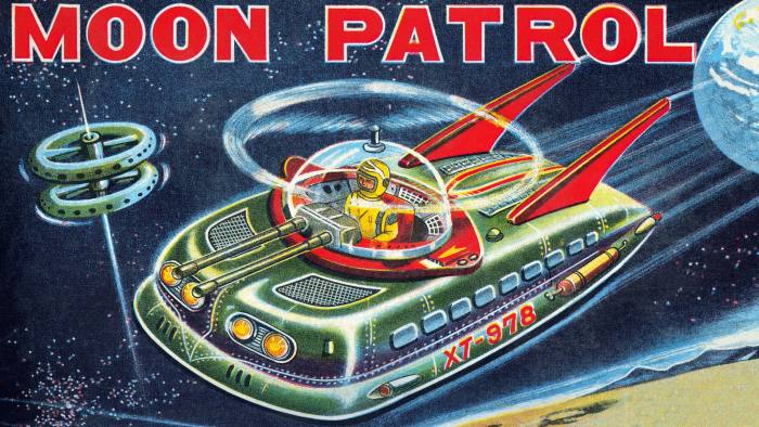 Illustration from the box of a science fiction-related children's toy. (Photo by Buyenlarge/Getty Images)