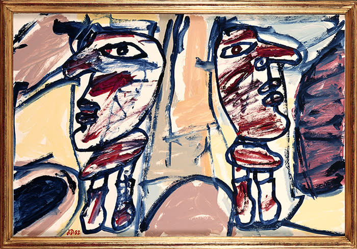 DUBUF84065

Jean Dubuffet 
Site aléatoire avec deux personages 
(Random Site with Two Figures)
24 June 1982
Acrylic on paper (with 2 cutout elements), mounted on canvas
67 x 100 cm / 26 3/8 x 39 3/8 in
Collection Christian Ibrahimchah

© ADAGP, Paris and DACS, London 2018