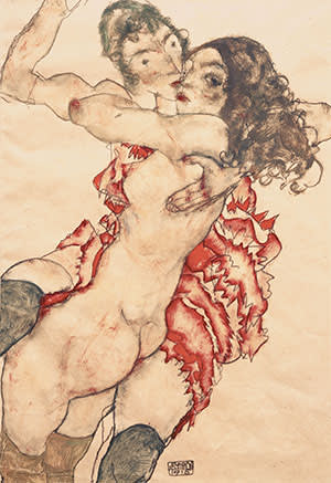 ‘Two Girls Embracing’ by Egon Schiele