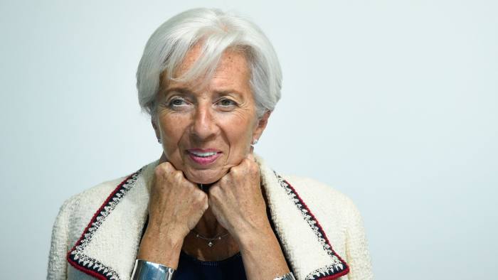 (FILES) In this file photo taken on June 13, 2019 International Monetary Fund (IMF) managing Director Christine Lagarde smiles during a press conference during an Eurogroup meeting at the EU headquarters in Luxembourg. - Christine Lagarde was appointed European Central Bank chief on July 2, 2019. (Photo by JOHN THYS / AFP)JOHN THYS/AFP/Getty Images