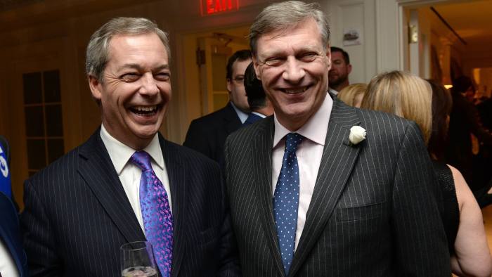 Ukip MEP Nigel Farage and Ted Malloch at an event in Washington last month