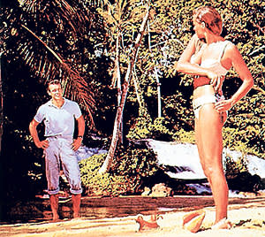 Sean Connery and Ursula Andress in the James Bond film ‘Dr No’