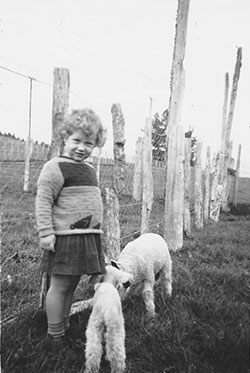 Helen Clark as a child on her parents’ farm