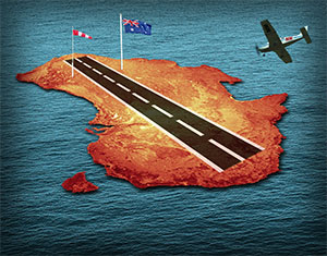 Illustration: Australia landing strip