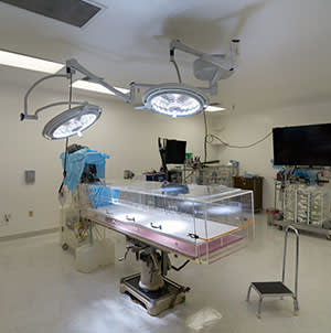 Operating room at Alcor’s base in Arizona