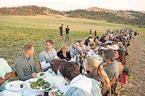 Delegates at a conference there last summer, dining at a table seating 900
