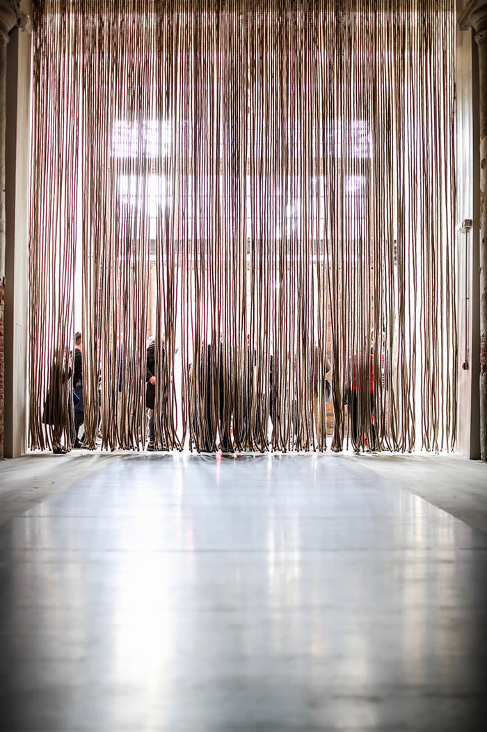 The entrance to the Corderia is draped with a curtain of ropes