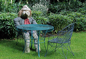 A comfortable scarecrow at Conholt Park, Lancashire (1996)