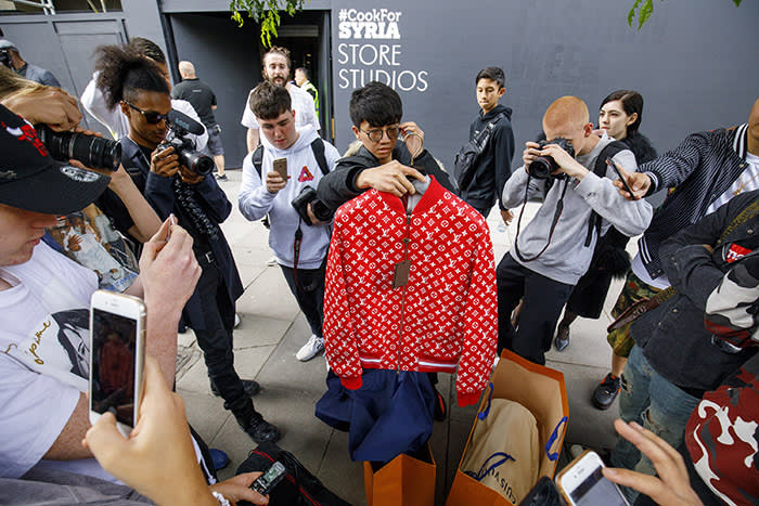 Louis Vuitton in with Supreme pop-up stores prompt shopping stampede |