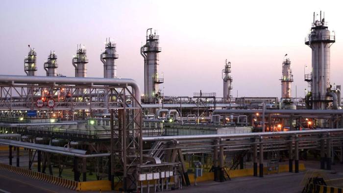 FILE PHOTO: A view shows Saudi Aramco's Abqaiq oil facility in eastern Saudi Arabia in this undated handout photo. Saudi Aramco/Handout/File Photo via REUTERS ATTENTION EDITORS - THIS PICTURE WAS PROVIDED BY A THIRD PARTY.