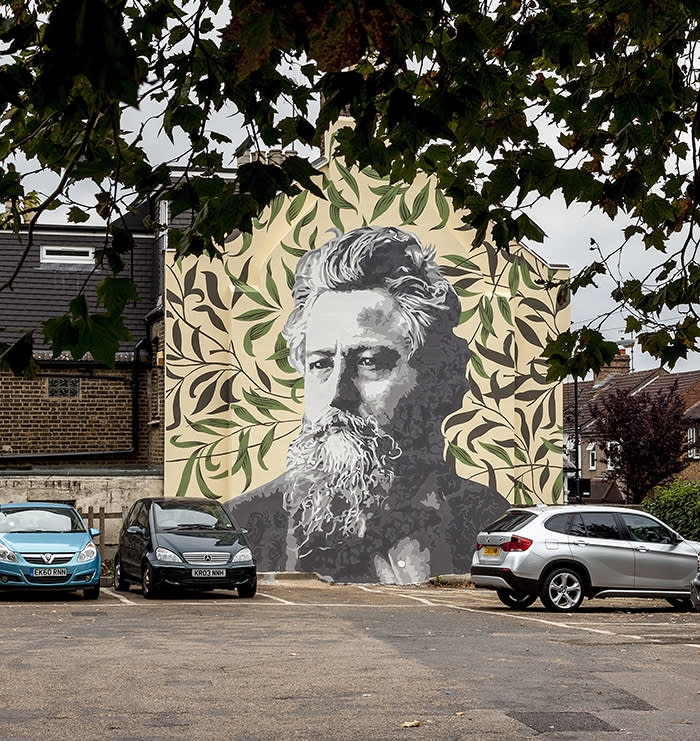 William Morris Mural in Walthamstow, London. E17 https://www.woodstreetwalls.co.uk/atma