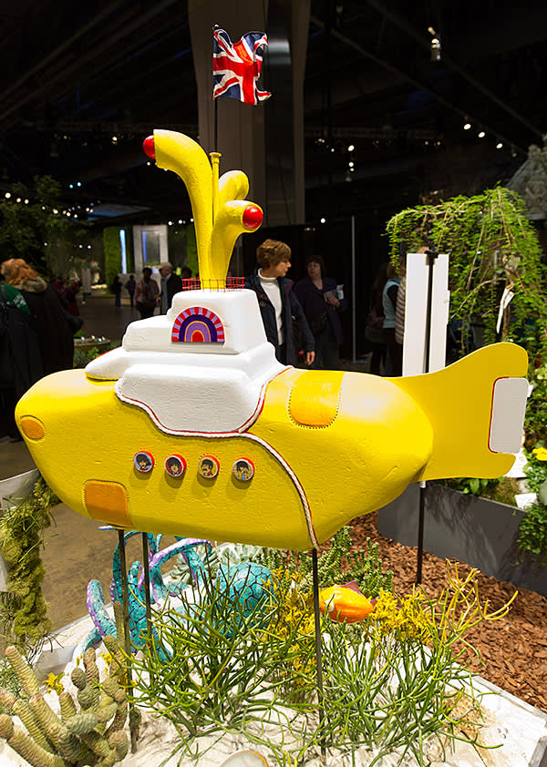 A display based on The Beatles’ ‘Yellow Submarine’ at the 2013 show
