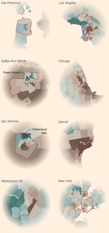 US cities broadband maps