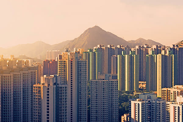 Residential towers in Hong Kong