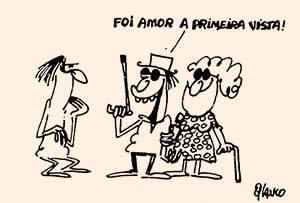 Glauco's first cartoon showing a blind couple