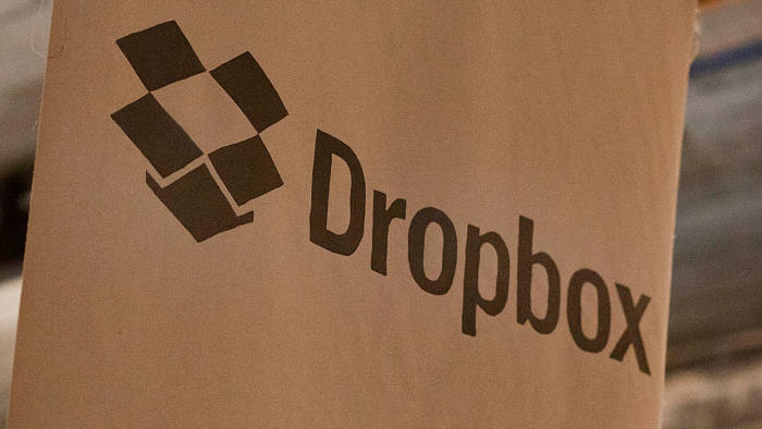 Dropbox Inc. signage is displayed at the Brooklyn Beta conference in the Brooklyn borough of New York, Us