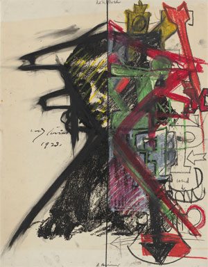 One of two untitled 1975 collaborations in Rainer and Roth's series of 'Misch und Trennkunst' (mixed and separate) works