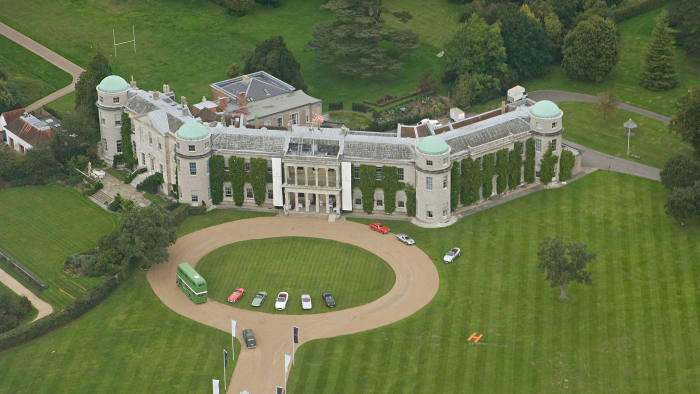 Goodwood House from the air. Goodwood Chichester West Sussex