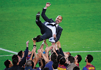 Former Barcelona coach Pep Guardiola