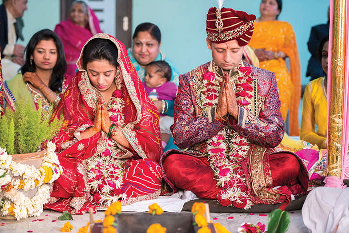 F20NY6 India, Rajasthan state, Jaipur, brahman hindu wedding