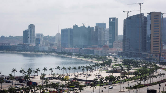 A view of the Marginal (seafront) and high-rise buildings in the city of Luanda on November 11, 2018, the capital of Angola. - Many buildings in the city centre are unfinished, as the city saw rapid development until 2014, but when the oil price dropped, a lot of building came to a halt . (Photo by Rodger BOSCH / AFP) (Photo credit should read RODGER BOSCH/AFP/Getty Images)